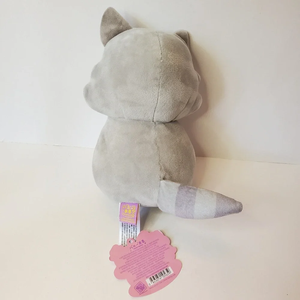 Honey Maru Raccoon Plush Gray Stuffed‎ Animal Kawaii Cute Plushie Toy